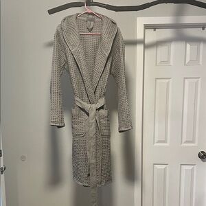 Elegant Gray Supima cotton Waffle Knit Robe by Onsen